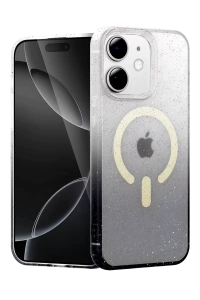 Apple iPhone 12 Pummel Shiny Magsafe Kapak - Siyah