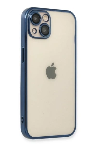 Apple iPhone 13 Kılıf Lensli Silikon - Lacivert