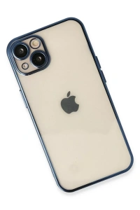 Apple iPhone 13 Kılıf Lensli Silikon - Lacivert