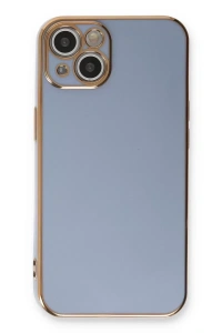 Apple iPhone 13 Kılıf Volet Silikon - Mavi