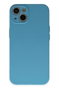 Apple iPhone 13 Mini Kılıf Nano içi Kadife Silikon - Mavi