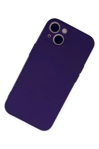 Apple iPhone 13 Mini Kılıf Nano içi Kadife Silikon - Mor