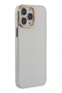 Apple iPhone 13 Pro Kılıf Anka PC Sert Metal Kapak - Şeffaf