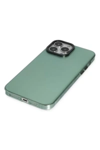 Apple iPhone 13 Pro Kılıf Anka PC Sert Metal Kapak - Yeşil