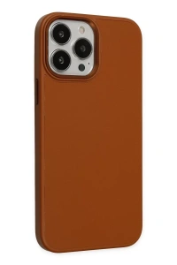 Apple iPhone 13 Pro Kılıf Asya Deri Silikon - Kahverengi