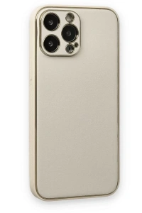 Apple iPhone 13 Pro Kılıf Coco Deri Silikon Kapak - Beyaz