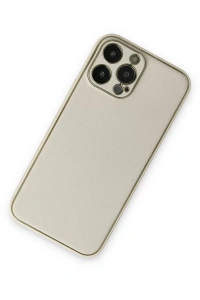 Apple iPhone 13 Pro Kılıf Coco Deri Silikon Kapak - Beyaz