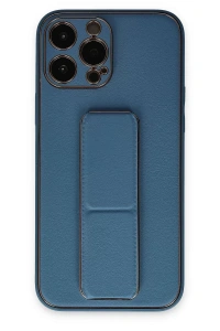 Apple iPhone 13 Pro Kılıf Coco Deri Standlı Kapak - Açık Mavi