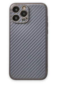 Apple iPhone 13 Pro Kılıf Coco Karbon Silikon - Gri