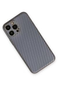 Apple iPhone 13 Pro Kılıf Coco Karbon Silikon - Gri