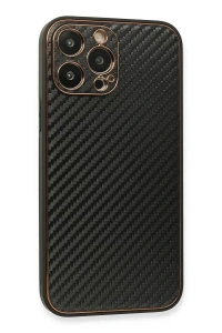 Apple iPhone 13 Pro Kılıf Coco Karbon Silikon - Siyah