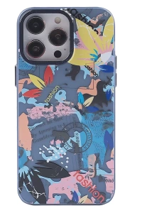 Apple iPhone 13 Pro Kılıf Desenli Kapak - Pembe - 1