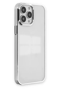 Apple iPhone 13 Pro Kılıf Element Silikon - Gümüş