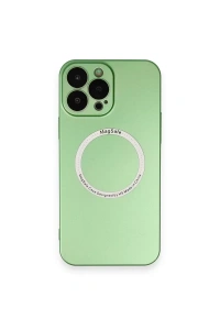 Apple iPhone 13 Pro Kılıf Jack Magneticsafe Lens Silikon - Yeşil