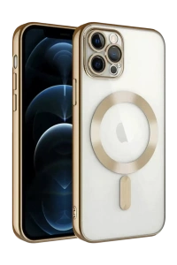 Apple iPhone 13 Pro Kılıf Kross Magneticsafe Kapak - Gold