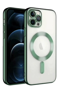 Apple iPhone 13 Pro Kılıf Kross Magneticsafe Kapak - Koyu Yeşil