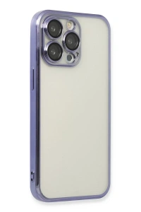 Apple iPhone 13 Pro Kılıf Lensli Silikon - Mor