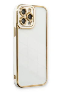 Apple iPhone 13 Pro Kılıf Liva Lens Silikon - Beyaz