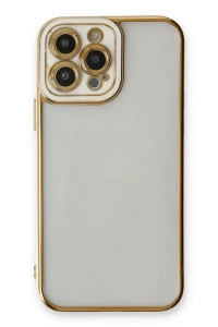 Apple iPhone 13 Pro Kılıf Liva Lens Silikon - Beyaz