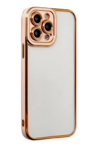 Apple iPhone 13 Pro Kılıf Liva Lens Silikon - Rose