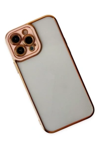 Apple iPhone 13 Pro Kılıf Liva Lens Silikon - Rose