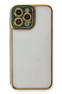 Apple iPhone 13 Pro Kılıf Liva Lens Silikon - Yeşil