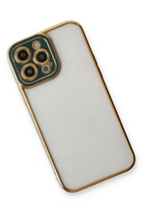 Apple iPhone 13 Pro Kılıf Liva Lens Silikon - Yeşil