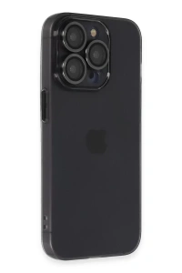 Apple iPhone 13 Pro Kılıf Luko Lens Silikon - Siyah