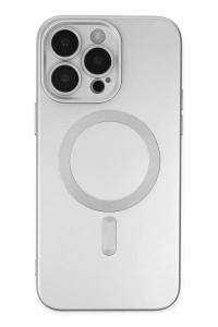 Apple iPhone 13 Pro Kılıf Moshi Lens Magneticsafe Silikon - Gümüş