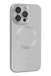 Apple iPhone 13 Pro Kılıf Moshi Lens Magneticsafe Silikon - Gümüş
