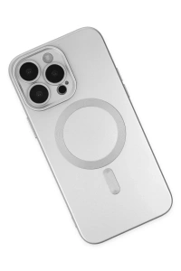 Apple iPhone 13 Pro Kılıf Moshi Lens Magneticsafe Silikon - Gümüş