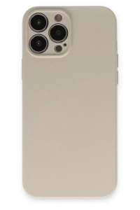 Apple iPhone 13 Pro Kılıf Nano içi Kadife Silikon - Bej