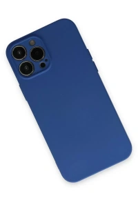 Apple iPhone 13 Pro Kılıf Nano içi Kadife Silikon - Lacivert