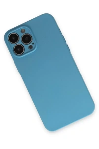 Apple iPhone 13 Pro Kılıf Nano içi Kadife Silikon - Mavi