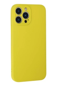 Apple iPhone 13 Pro Kılıf Nano içi Kadife Silikon - Sarı