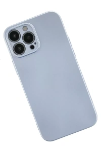 Apple iPhone 13 Pro Kılıf Nano içi Kadife Silikon - Sky Blue