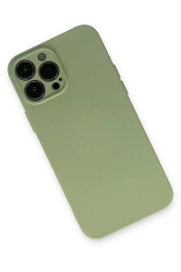 Apple iPhone 13 Pro Kılıf Nano içi Kadife Silikon - Yeşil