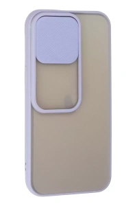 Apple iPhone 13 Pro Kılıf Palm Buzlu Kamera Sürgülü Silikon - Lila