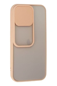 Apple iPhone 13 Pro Kılıf Palm Buzlu Kamera Sürgülü Silikon - Pembe