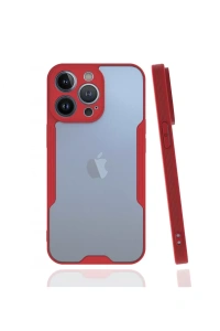 Apple iPhone 13 Pro Kılıf Platin Silikon - Kırmızı