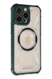 Apple iPhone 13 Pro Kılıf Prag Magneticsafe Kapak - Koyu Yeşil