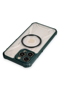 Apple iPhone 13 Pro Kılıf Prag Magneticsafe Kapak - Koyu Yeşil