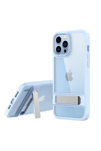 Apple iPhone 13 Pro Kılıf Rolet Stand Kapak - Sierra Blue