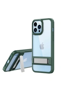 Apple iPhone 13 Pro Kılıf Rolet Stand Kapak - Yeşil