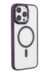 Apple iPhone 13 Pro Kılıf Room Magneticsafe Silikon - Derin Mor