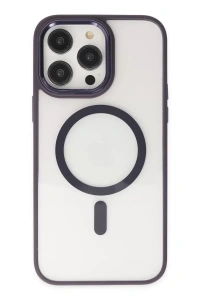 Apple iPhone 13 Pro Kılıf Room Magneticsafe Silikon - Derin Mor