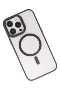 Apple iPhone 13 Pro Kılıf Room Magneticsafe Silikon - Derin Mor