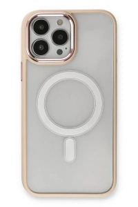 Apple iPhone 13 Pro Kılıf Room Magneticsafe Silikon - Pudra