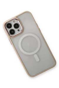Apple iPhone 13 Pro Kılıf Room Magneticsafe Silikon - Pudra