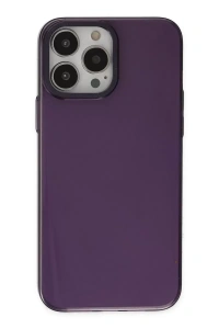 Apple iPhone 13 Pro Max Kılıf Anka PC Sert Metal Kapak - Mor